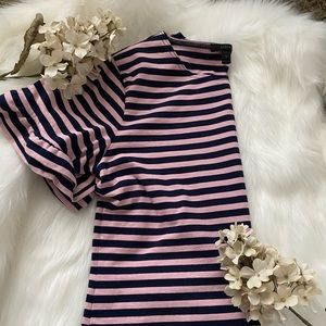 J•Crew Pink and Blue Striped Top